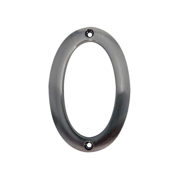 NUMERO "0" P/PUERTA NIQUELADO 4" F01120