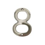 NUMERO "8" P/PUERTA NIQUELADO 4" F01128