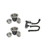 TOSCANA DESAGUE FREGADERO DOBLE ACERO TF-SD