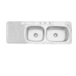 EB FREGADERO EMPOTRAR 2 TANQUE 144X54 C-211N