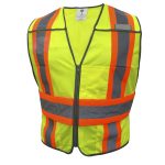 CHALECO REFLECTIVO VERDE 5 BOLSILLOS M GV084GM