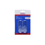 GANCHO CUAD TRANSP F01494 2PC 80mm ADHESIVO®